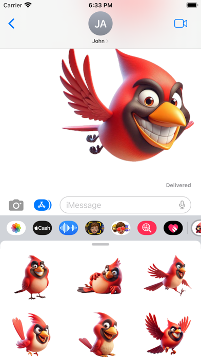Happy Cardinal Stickers screenshot 2