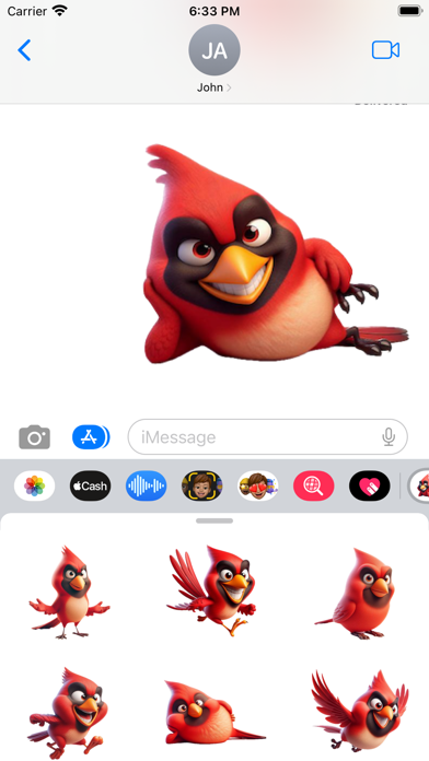 Happy Cardinal Stickers screenshot 1