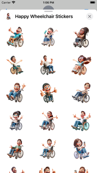 Happy Wheelchair Stickers screenshot 6