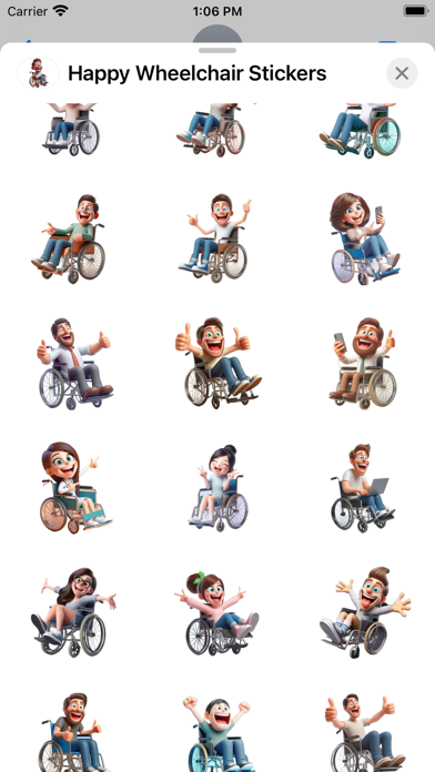 Happy Wheelchair Stickers screenshot 5