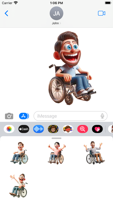 Happy Wheelchair Stickers screenshot 3