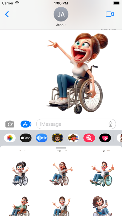 Happy Wheelchair Stickers screenshot 2