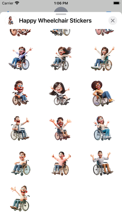 Happy Wheelchair Stickers screenshot 4