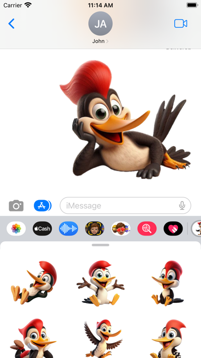 Happy Woodpecker Stickers screenshot 1