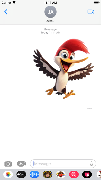 Happy Woodpecker Stickers screenshot 3