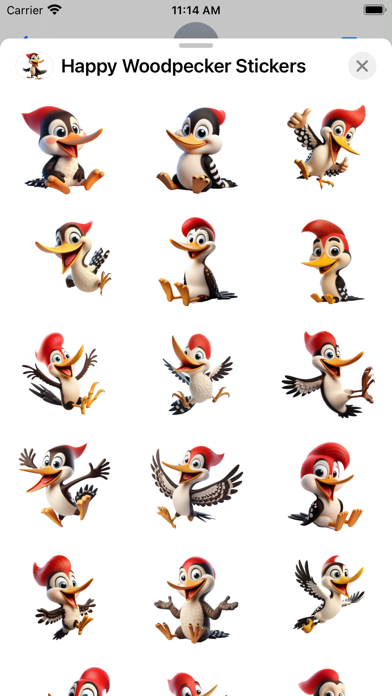 Happy Woodpecker Stickers screenshot 6