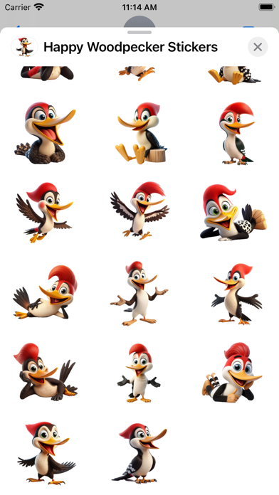 Happy Woodpecker Stickers screenshot 4