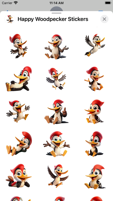 Happy Woodpecker Stickers screenshot 5