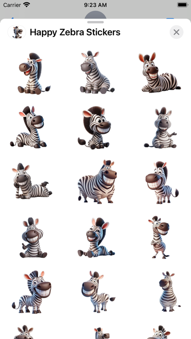 Happy Zebra Stickers screenshot 6