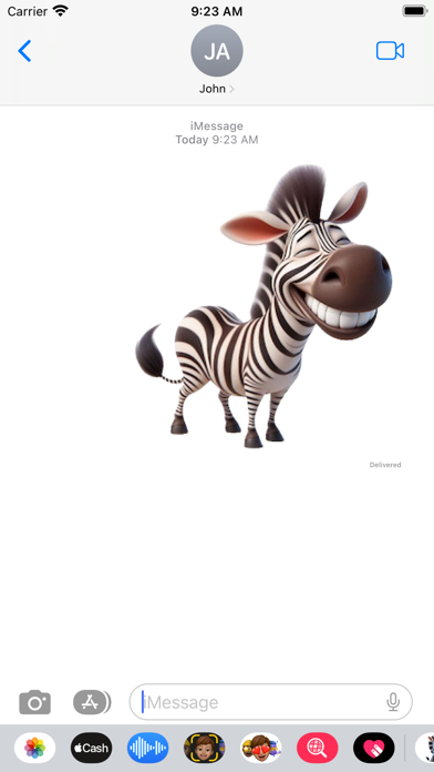 Happy Zebra Stickers screenshot 3
