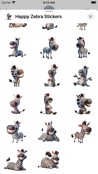 Happy Zebra Stickers screenshot 4