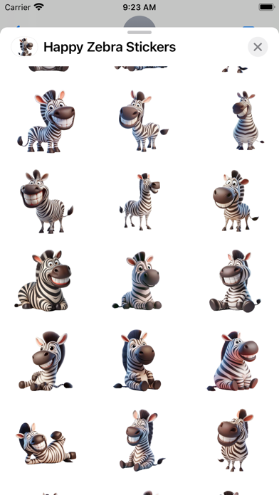 Happy Zebra Stickers screenshot 5