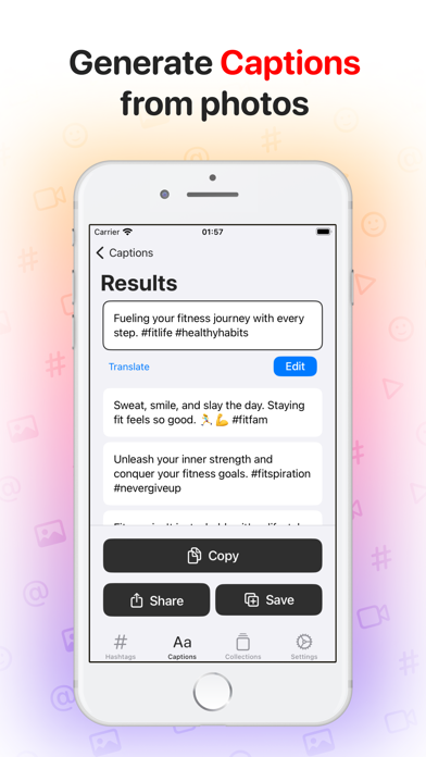 Hashtag AI: Caption Generator screenshot 2