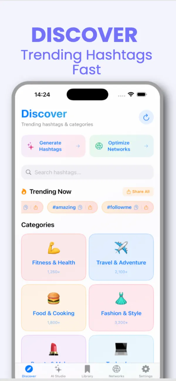 HashTy · Hashtag Generator screenshot 1