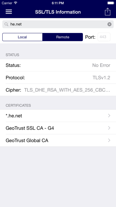 HE.NET Network Tools screenshot 1