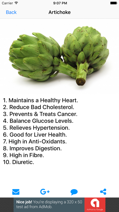 Health Facts of Fruits and Vegetables screenshot 2