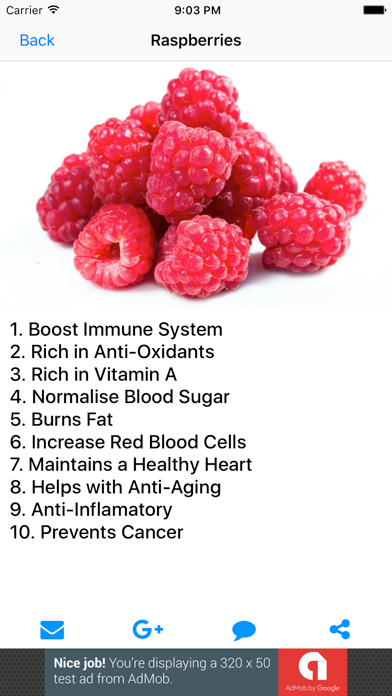 Health Facts of Fruits and Vegetables screenshot 3