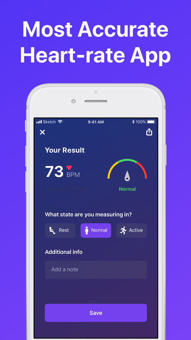 Heart Rate Monitor - Pulse App screenshot 3