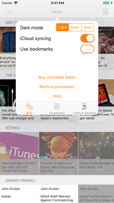 Heartfeed RSS Reader screenshot 1
