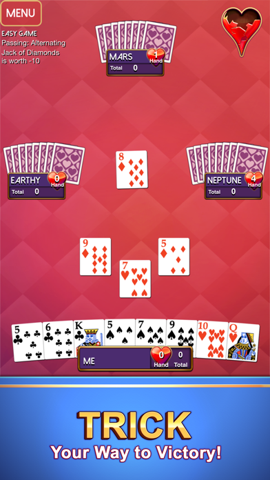 Hearts - Classic Card Game screenshot 1