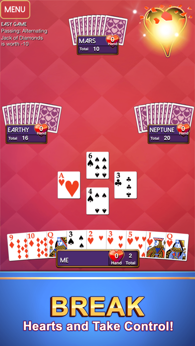 Hearts - Classic Card Game screenshot 2