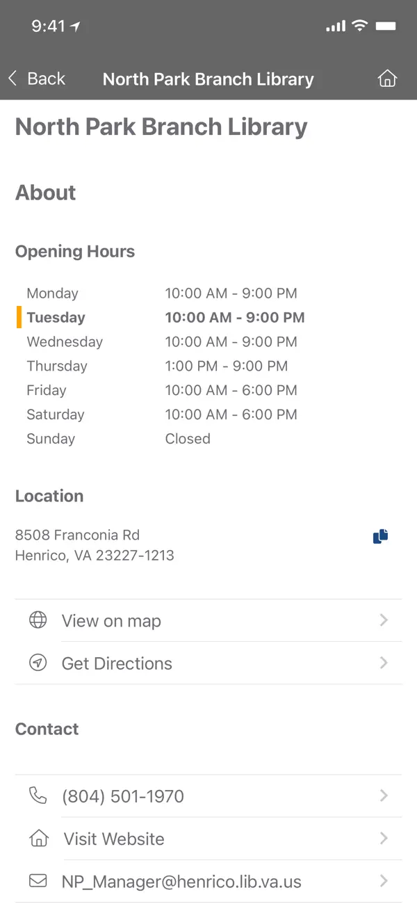 Henrico County Public Library screenshot 1