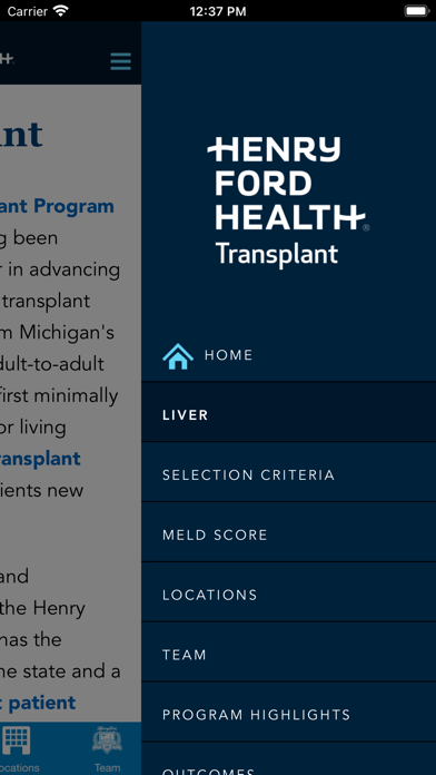 Henry Ford Transplant screenshot 1