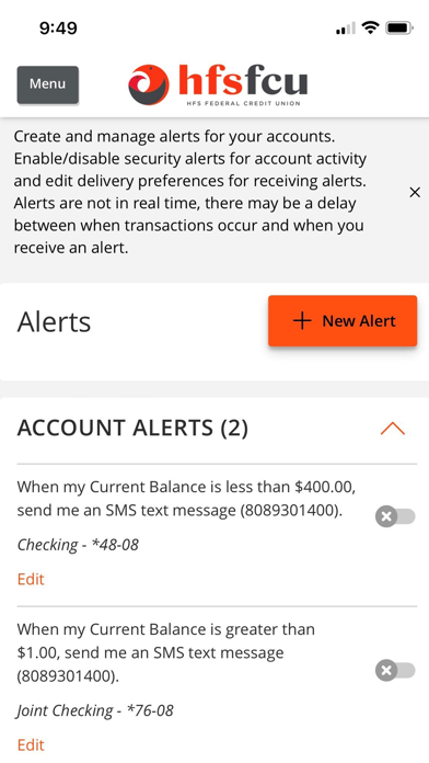 HFS Federal Credit Union screenshot 1