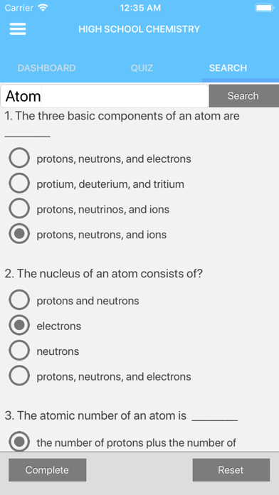 High School Chemistry screenshot 1