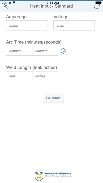 HII-NNS Weld Heat Calculator screenshot 1