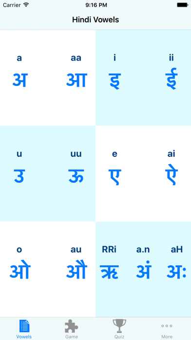 Hindi Vowels - Script and Pronunciation screenshot 5