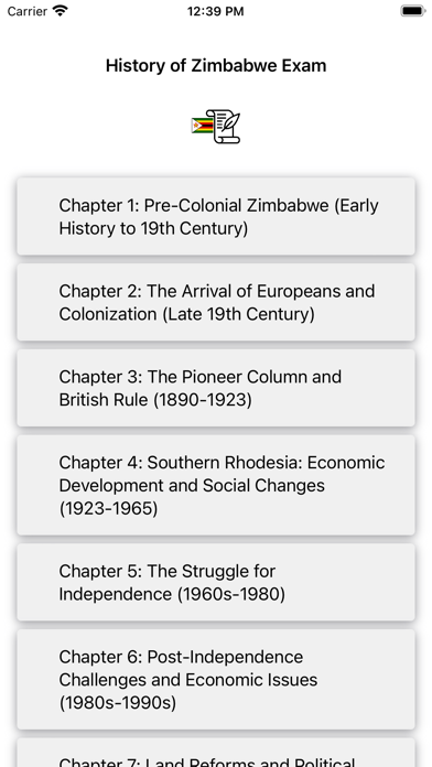 History of Zimbabwe Exam screenshot 3
