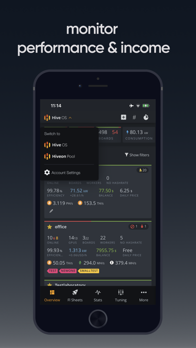 Hive OS screenshot 4