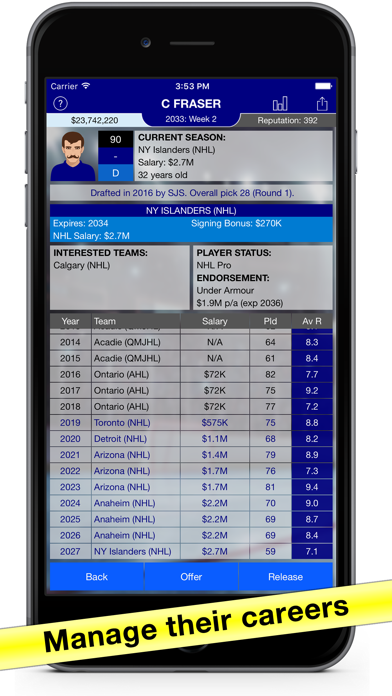Hockey Agent: Team Manager sim screenshot 4