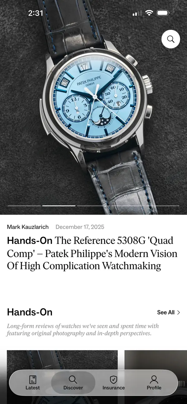 Hodinkee: All Things Watches screenshot 3