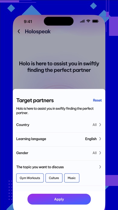 Holo Speak - Language Exchange screenshot 1