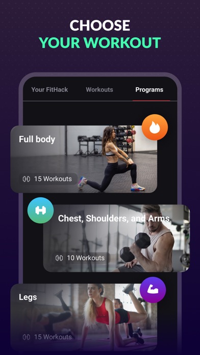 Home Workout Programs: FitHack screenshot 1