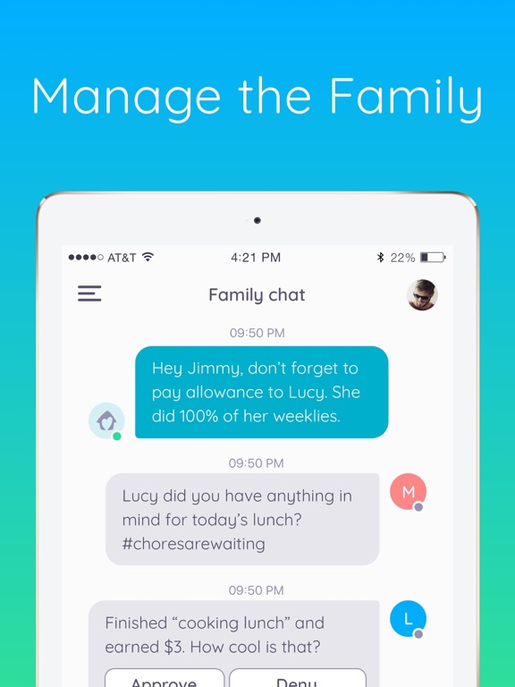 Homey - Chores and Allowance screenshot 1