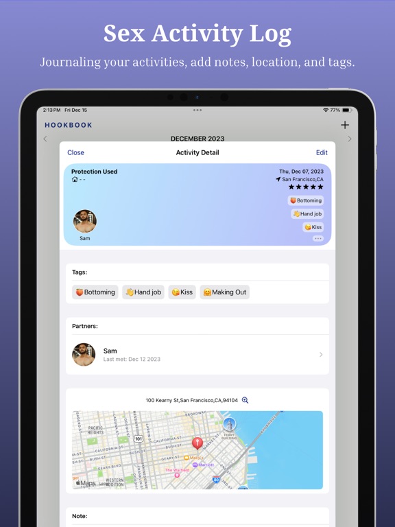 HookBook: Sex Tracker & PrEP screenshot 2