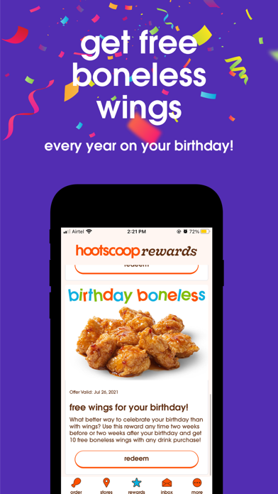 Hoots Wings Rewards & Ordering screenshot 2