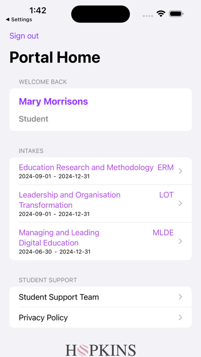 Hopkins Education (HK) Portal screenshot 5