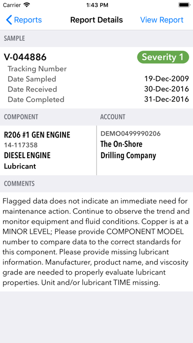 HORIZON Fluid Analysis Results screenshot 4