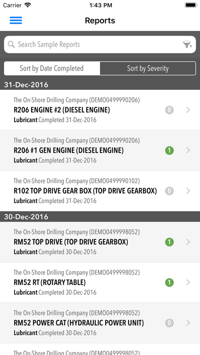 HORIZON Fluid Analysis Results screenshot 5