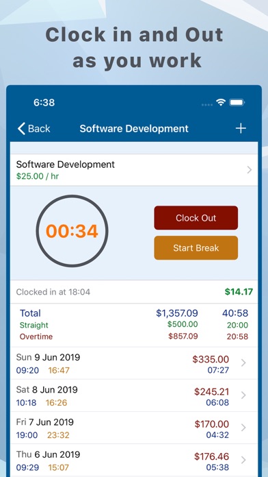 Hours and Pay Tracker: TimeLog screenshot 5