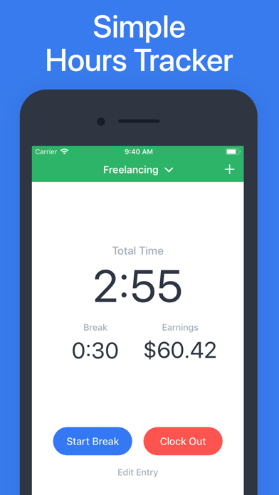 Hours - Tracker & Time Clock screenshot 3