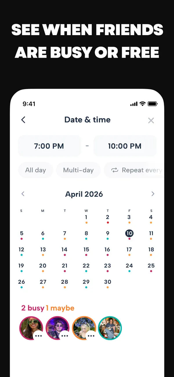 Howbout: shared calendar screenshot 3
