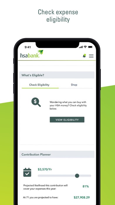 HSA Bank screenshot 1