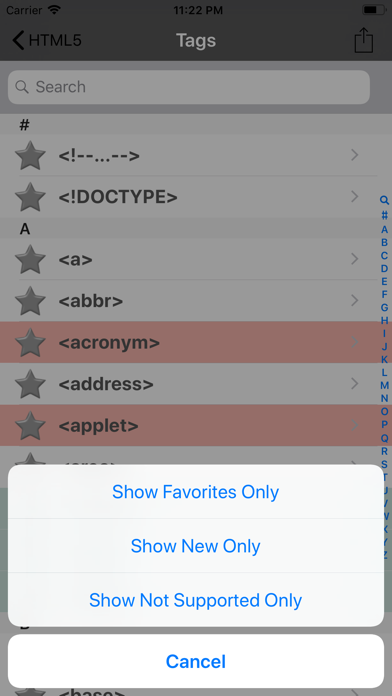 HTML5 Reference Guide screenshot 1