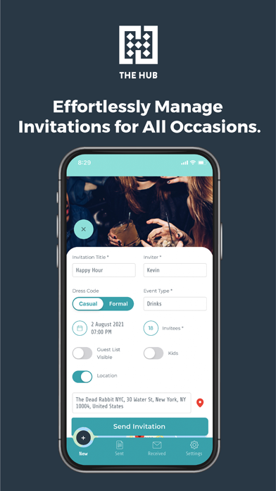 Hub App | Party Invite & RSVP screenshot 8