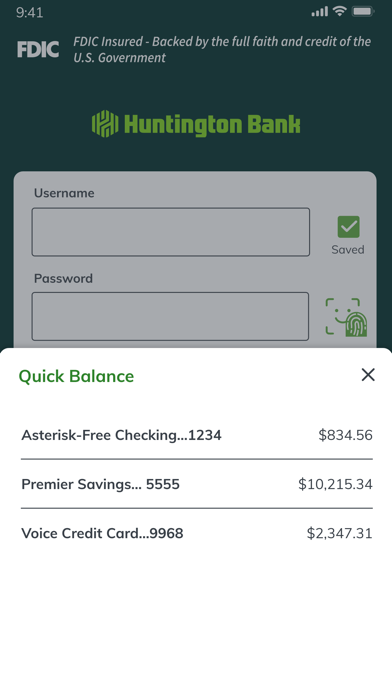 Huntington Mobile Banking screenshot 2